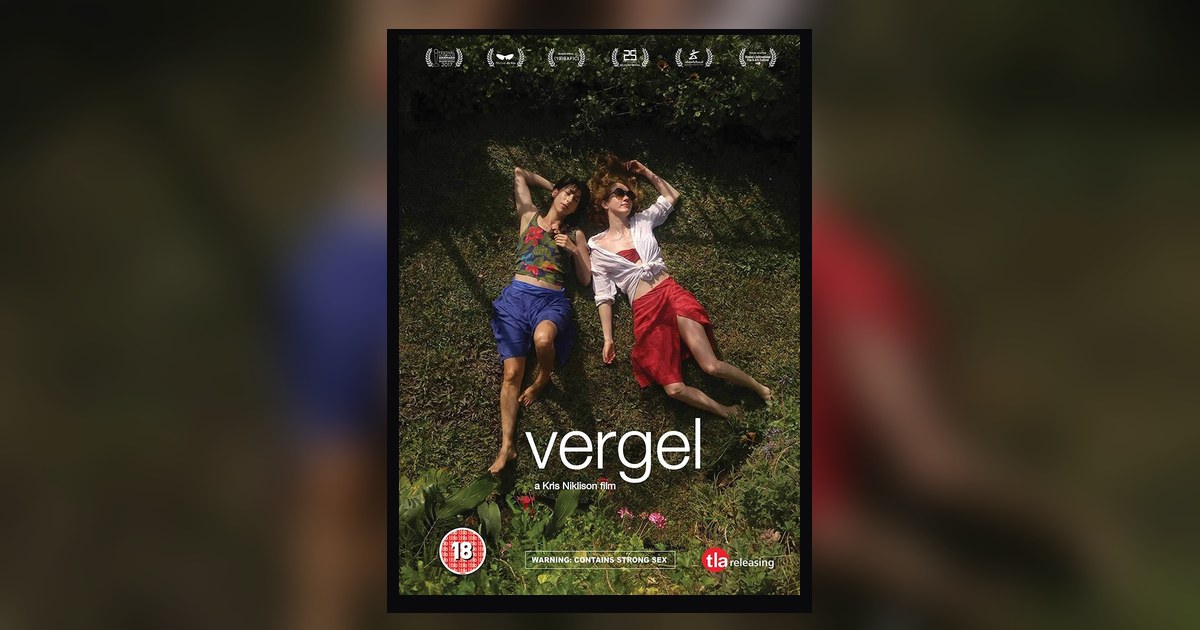 Vergel : film lesbien argentin de Kris Niklison, jaquette montrant les deux femmes allongées dans un jardin